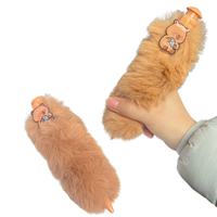 Bolígrafo de Peluche de Capibara con Logotipo, Kawaii, 1.0 mm, Papelería, Bolígrafo de Punta Redonda para Niños, Bonito Bolígrafo de Plástico, Regalo de Cumpleaños, Tipo Push, Promocional