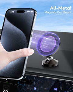 Support de voiture Magsafe en alliage de zinc, nouveau design, rotation à 360°, stable, pour appels mains libres, fixation sur tableau de bord, économique - Product Image 5