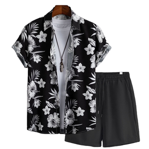 Camisa de Verano Casual para Hombre, Manga Corta, con Botones, Diseño 3D de Plantas, Cierre de Botones, Estilo Playero - Product Image 2