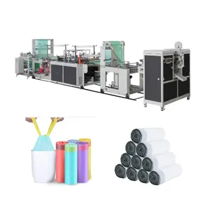 High Speed Multifunction Plastic Shopping Draw Tape Loop Handle Patch Bag Making Machine