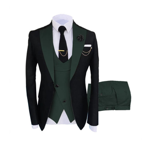 Costume de mariage décontracté pour homme, coupe ajustée, à fermeture éclair, couleur unie, idéal pour le marié ou le témoin - Product Image 2