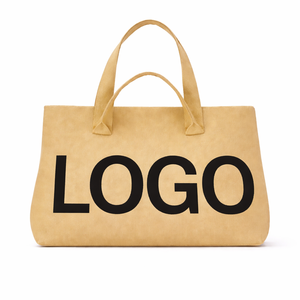 กระเป๋าโท้ทผ้าแจ็คการ์ดแฟชั่นสำหรับผู้หญิง หูหิ้วคู่ โลโก้ตัวอักษรแบบกำหนดเอง ความจุขนาดใหญ่ กระเป๋าช้อปปิ้งถัก - Product Image 2