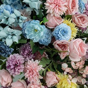Ensemble d'arrangements floraux de mariage personnalisables en couleur Morandi, fleurs artificielles suspendues/au sol pour la décoration de mariage en extérieur et en intérieur - Product Image 4