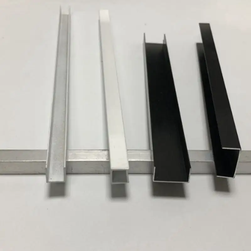 matt anodizing aluminum c channel and u channel profile for curtain rails aluminum