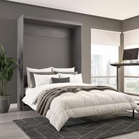 Lit escamotable queen de 65 pouces pour chambre d'amis, lit escamotable pliant pour bureau à domicile