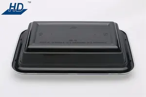 HDRE-16コンテナ電子レンジ対応Fasttフードボックス使い捨てプラスチックミール準備コンテナは食品コンテナを持ち帰ります