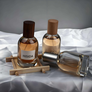 Envases Cosméticos al por Mayor, Botella de Perfume de Vidrio Transparente de Lujo de 30 ml, Redonda y Cuadrada, con Pulverizador, LingKa LK01, Impresión Serigrafiada - Product Image 1