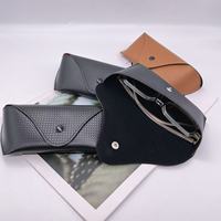 Étui à lunettes en cuir souple étui à lunettes de luxe noir étui à lunettes de soleil bon marché de qualité supérieure logo personnalisé