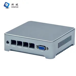 Schlussverkauf Netzwerkanlage Minikomputer 4 Ethernet-Ports J1900 J4125 pfsense Router Lüfterloser PC Firewall Server Minikomputer