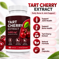 Capsules d'extrait de cerise acidulée Bioby OEM 3600mg - Santé des articulations et soutien osseux - Naturel, sans OGM, testé en laboratoire, complément en marque blanche