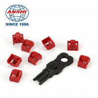 Bouchon anti-poussière pour port RJ45, bouchon de port LAN antivol, 100 bouchons avec une clé incluse pour la protection de l'interface réseau