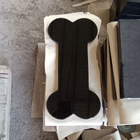 Pierre commémorative pour animaux de compagnie en granit noir de qualité supérieure, taille personnalisée, style américain moderne, pierre tombale avec garantie de plus de 5 ans
