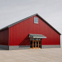 Bâtiments d'entrepôt préfabriqués en structure acier avec kits de construction métalliques, design moderne pour usage résidentiel, origine Chine