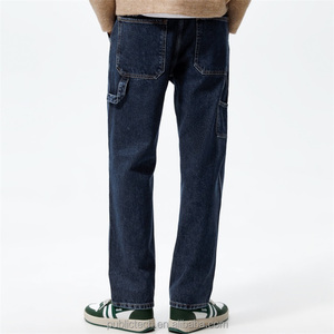 OEM vente en gros, jean vierge avec Logo personnalisé 100% coton avec poche de charpentier pour homme - Product Image 3