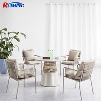 Juego de Mesa de Comedor de 7 Piezas para Jardín, Mesa de Madera WPC con 6 Sillas para Patio, Muebles para Banquetes