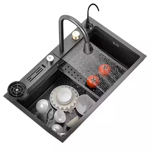 <span class=keywords><strong>Fregadero</strong></span> de Cocina FYASSI de Acero Inoxidable 304, de un Solo Tazón, <span class=keywords><strong>con</strong></span> <span class=keywords><strong>Escurridor</strong></span> de un Solo Orificio, Instalación en Encimera, Estilo Rectangular, Superficie Cepillada - Product Image 1