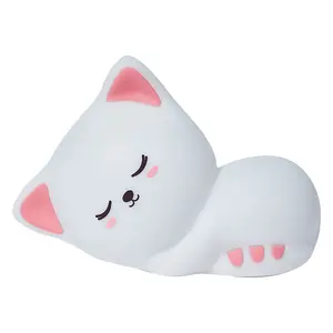 Kitty luz noturna de silicone, luz noturna, mudança de cor, lâmpada led