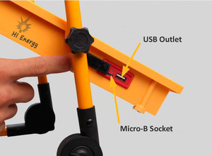 Lámpara Solar portátil HiEnergy para el hogar, granja, Campamento, lámpara Solar recargable con soporte, lámpara de Camping de carga Solar - Product Image 6