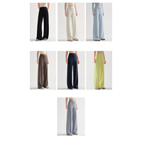 Pantalon de sport de luxe pour femme, taille haute, avec cordon de serrage, jambe large, pour la danse, le Pilates, la course à pied, grandes tailles, avec logo personnalisé