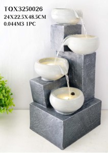 <span class=keywords><strong>Fontaine</strong></span> d'eau triple jet rétro de style mi-siècle pour la décoration intérieure et les ornements de <span class=keywords><strong>jardin</strong></span>, avec thème <span class=keywords><strong>Zen</strong></span> et méditation pour hall d'entrée - Product Image 2