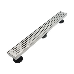 Drenaje Lineal para Baño de Acero Inoxidable Guida 71000101, Drenaje de Piso para Ducha Larga con Acabado Cepillado - Product Image 1