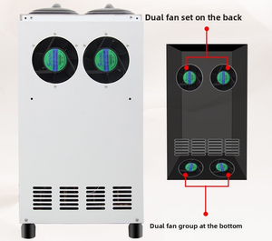 Máy tính để bàn thương mại hoàn toàn tự động biến tần Máy làm kem 3 đầu-3 hương vị đồng thời, công suất 2.5L/h cho các quán cà phê - Product Image 2