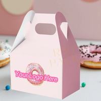 Emballage de boulangerie personnalisé boîtes de bretzel bouchées torsadées maison bretzels mous boîte à biscuits pâtisserie boîte à pain avec poignées pliable