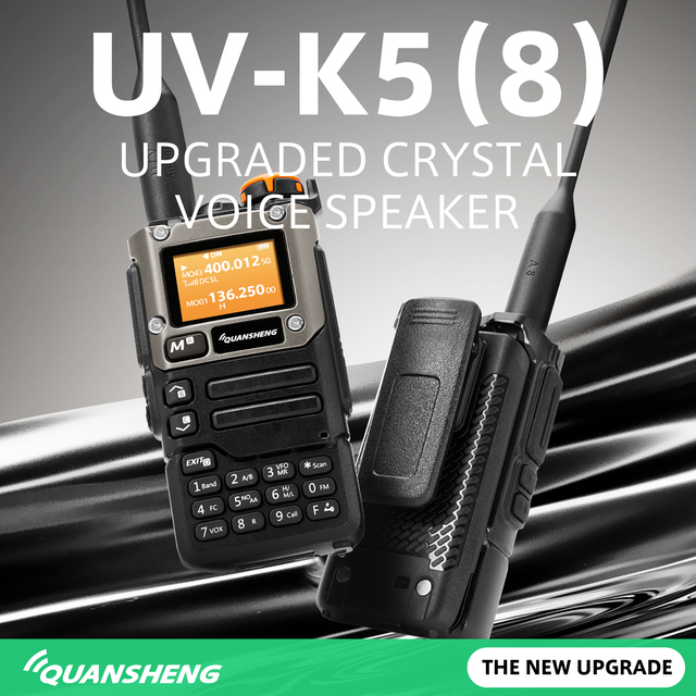 Quansheng UV K6 Walkie Talkie Long Range AM FM DTMF with NOAA Weather Forecast for Adults Hiking Camping Trip UVK5(8) Radio