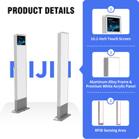 Puerta RFID con Contador de Personas: Control de Acceso con Pantalla Digital UHF ISO 18000-6C para Seguridad en Escuelas y Bibliotecas Académicas