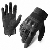 Gants tactiques pour hommes à doigts entiers en cuir ottoman tricoté, résistants à l'usure, anti-impact, pour sports de plein air et entraînement de sécurité