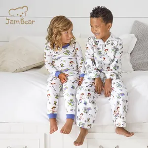 Bio-Baumwolle Kleinkind Jungen Nachtwäsche Umwelt freundliche Baby pyjamas anpassen Kinder pyjamas nachhaltige zweiteilige Baby kleidung Sets