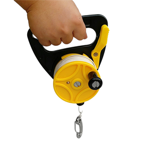 Bobine <span class=keywords><strong>de</strong></span> plongée technique pour grotte <span class=keywords><strong>de</strong></span> navire, résistante aux UV, 270 pieds, ligne <span class=keywords><strong>de</strong></span> descente blanche/orange, accessoires <span class=keywords><strong>de</strong></span> blocage pour le pouce/le doigt - Product Image 1