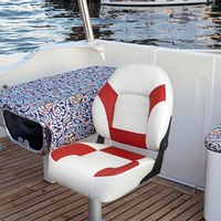 Chaise de bateau à jet à dossier haut à bas prix par fabricant siège de bateau ponton en plastique pliable et étanche pour la pêche rapide