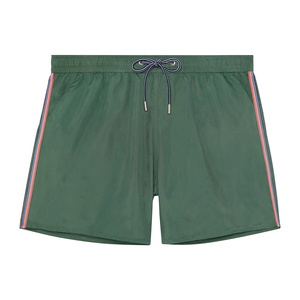 Shorts de Playa para Hombre, Estampado Personalizado a Rayas, Secado Rápido, Cintura Elástica, para Natación, Largo Medio, Múltiples Bolsillos, Cordón Ajustable - Product Image 5
