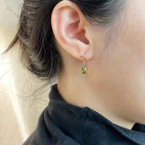 Dylam Wholesale 18K Gold Plated 925 Sterling <b>Silver</b> <b>Earrings</b> for Women Rectangle <b>Dangle</b> Hook <b>Earrings</b> - Product Image 3