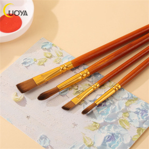 Pinceau rond <span class=keywords><strong>en</strong></span> nylon pour peinture acrylique et <span class=keywords><strong>aquarelle</strong></span>, pinceaux à peinture <span class=keywords><strong>en</strong></span> <span class=keywords><strong>ligne</strong></span> avec manche <span class=keywords><strong>en</strong></span> bois, pratiques pour étaler la peinture - Product Image 2