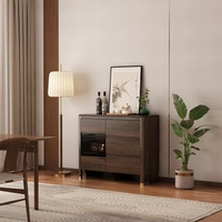 Buffet contemporain en bois massif chinois avec pieds en métal doré, design moderne de luxe pour chambre, cuisine, salle à manger