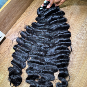 Mechones de Cabello Humano Virgen Vietnamita Crudo, Mechones de Cabello Remy Virgen de Alta Calidad, Cabello Humano Virgen Brasileño con Ondas Profundas Grado 10A - Product Image 1