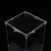 Socle carré en acrylique transparent poli, piédestal, présentoir de mariage, support de fleurs, cube pour décoration de mariage