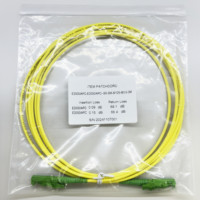Fibra Óptica Monomodo Simplex LSZH de Alta Calidad E2000/APC E2000/UPC de 3.0mm con Revestimiento Amarillo para FTTH, 3m, Pérdida de Inserción de 0.2dB