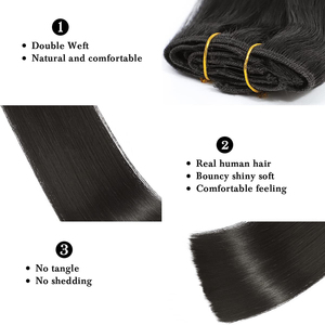 <span class=keywords><strong>Extensiones</strong></span> <span class=keywords><strong>de</strong></span> Cabello Humano Ruso Finas e Invisibles, Genius Weft, Doble Trama, Volumen Remy, Aspecto <span class=keywords><strong>Natural</strong></span>, Calidad <span class=keywords><strong>de</strong></span> Salón - Product Image 3
