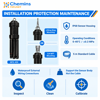 Sonde de qualité de l'eau multiparamètres autonettoyante MPS-400, capteur Modbus RS485 pour la surveillance des réservoirs d'eau douce