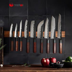 Juego de <span class=keywords><strong>cuchillos</strong></span> de Chef de cocina japonesa tradicional antigua de 5 piezas, <span class=keywords><strong>cuchillos</strong></span> de cocina negros forjados a mano de acero inoxidable de alto carbono - Product Image 6