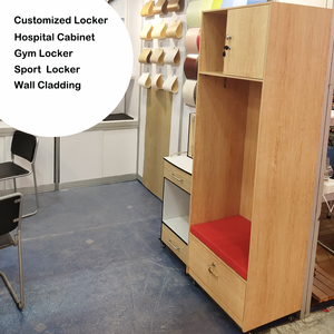 Tùy chỉnh bóng đá vận động viên bóng đá Locker phòng tủ khóa với băng ghế dự bị cho phòng tập thể dục - Product Image 3