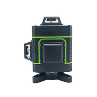 CG4300 Niveau laser industriel rechargeable à 3 cônes à lumière verte auto-nivelant 3x360(3D) Deux LiBatteries 16 lignes Croix à trois plans