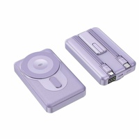 Batterie externe magnétique sans fil ultra-fine en plastique 2026, portable 10000 mAh, affichage numérique trois-en-un, vente chaude transfrontalière