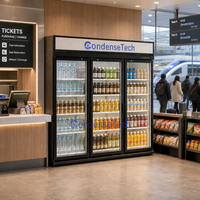 Réfrigérateur Commercial et Domestique, Refroidisseur de Boissons, Vitrine Réfrigérée Portable, Armoire à Lait