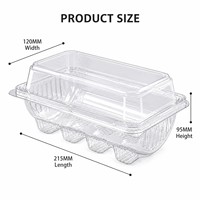 Boîte à gâteau jetable en plastique transparent pour la pâtisserie, l'emballage de sandwichs et la conservation alimentaire séparée