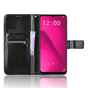 Portafoglio di lusso Crazy Horse pelle Cover Flip Cover per T-Mobile REVVL 7 Pro 5 G/T-Mobile T Phone <span class=keywords><strong>2</strong></span> Pro 5G - Product Image 4