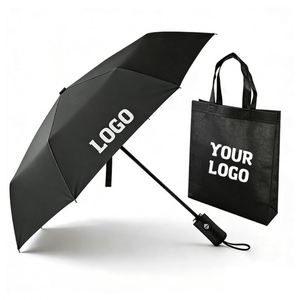 Parapluie personnalisé avec impression de logo, vente en gros, promotionnel, pliable, mini, coupe-vent, UPF50+, cadeau d'affaires, personnalisé - Product Image 1